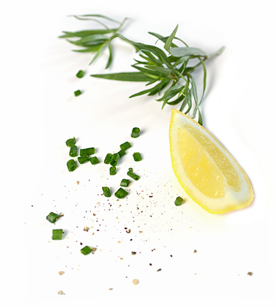 lemon and herbs